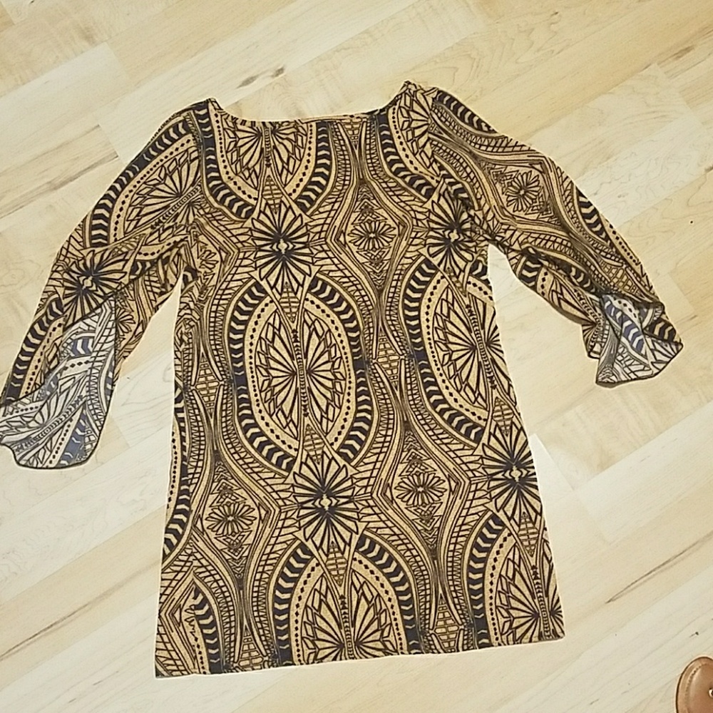NWT Gold & Navy Dress